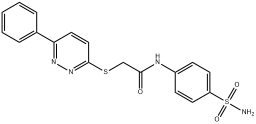 N-[4-(aminosulfonyl)phenyl]-2-[(6-phenyl-3-pyridazinyl)sulfanyl]acetamide Structure