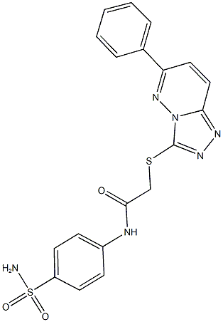 N-[4-(aminosulfonyl)phenyl]-2-[(6-phenyl[1,2,4]triazolo[4,3-b]pyridazin-3-yl)sulfanyl]acetamide 结构式