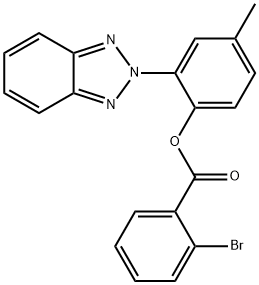2-(2H-1,2,3-benzotriazol-2-yl)-4-methylphenyl 2-bromobenzoate Structure