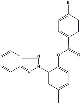 2-(2H-1,2,3-benzotriazol-2-yl)-4-methylphenyl 4-bromobenzoate Structure