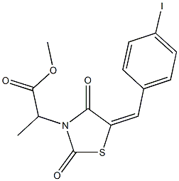 1084609-66-4 methyl 2-[5-(4-iodobenzylidene)-2,4-dioxo-1,3-thiazolidin-3-yl]propanoate