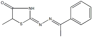 5-methyl-1,3-thiazolidine-2,4-dione 2-[(1-phenylethylidene)hydrazone] Struktur