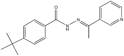 4-tert-butyl-N'-[1-(3-pyridinyl)ethylidene]benzohydrazide Struktur