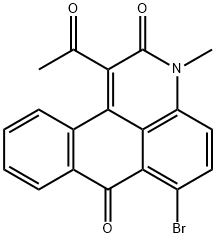 1-acetyl-6-bromo-3-methyl-3H-naphtho[1,2,3-de]quinoline-2,7-dione 化学構造式