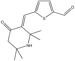 5-[(2,2,6,6-tetramethyl-4-oxo-3-piperidinylidene)methyl]-2-thiophenecarbaldehyde,110595-40-9,结构式