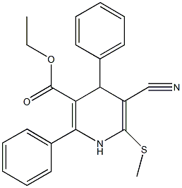 111564-23-9 ethyl 5-cyano-6-(methylsulfanyl)-2,4-diphenyl-1,4-dihydropyridine-3-carboxylate