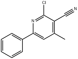 2-chloro-4-methyl-6-phenylnicotinonitrile 化学構造式
