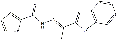 N'-[1-(1-benzofuran-2-yl)ethylidene]-2-thiophenecarbohydrazide Struktur