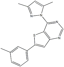 1135698-14-4 4-(3,5-dimethyl-1H-pyrazol-1-yl)-6-(3-methylphenyl)thieno[3,2-d]pyrimidine