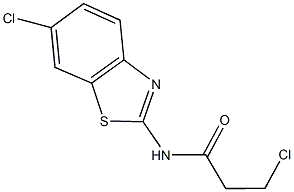 3-chloro-N-(6-chloro-1,3-benzothiazol-2-yl)propanamide Structure