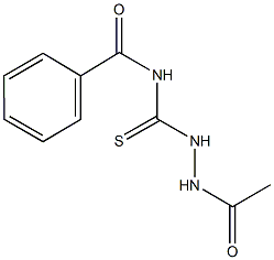 N-[(2-acetylhydrazino)carbothioyl]benzamide Struktur