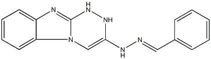 benzaldehyde 1,2-dihydro[1,2,4]triazino[4,3-a]benzimidazol-3-ylhydrazone Structure