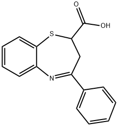 4-phenyl-2,3-dihydro-1,5-benzothiazepine-2-carboxylic acid Structure