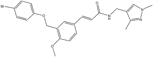 1164511-47-0 3-{3-[(4-bromophenoxy)methyl]-4-methoxyphenyl}-N-[(1,3-dimethyl-1H-pyrazol-4-yl)methyl]acrylamide