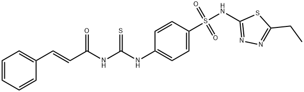 4-{[(cinnamoylamino)carbothioyl]amino}-N-(5-ethyl-1,3,4-thiadiazol-2-yl)benzenesulfonamide Structure