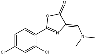 2-(2,4-dichlorophenyl)-4-[(dimethylamino)methylene]-1,3-oxazol-5(4H)-one Struktur