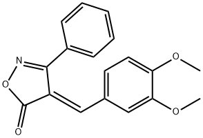 4-(3,4-dimethoxybenzylidene)-3-phenyl-5(4H)-isoxazolone Structure