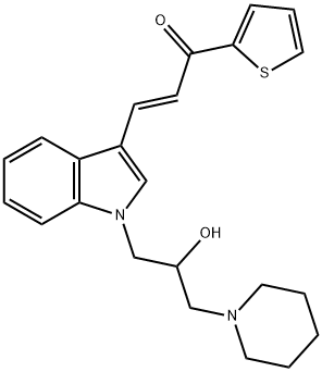 1164557-16-7 3-{1-[2-hydroxy-3-(1-piperidinyl)propyl]-1H-indol-3-yl}-1-(2-thienyl)-2-propen-1-one