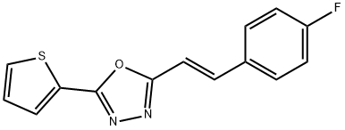 2-[2-(4-fluorophenyl)vinyl]-5-(2-thienyl)-1,3,4-oxadiazole Structure