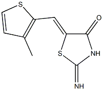 2-imino-5-[(3-methyl-2-thienyl)methylene]-1,3-thiazolidin-4-one Struktur