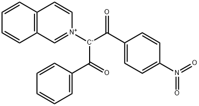 2-(2-isoquinoliniumyl)-3-(4-nitrophenyl)-3-oxo-1-phenyl-1-propen-1-olate Structure