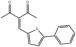 3-[(5-phenyl-2-furyl)methylene]-2,4-pentanedione Struktur