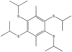 1,2,4,5-tetrakis(isopropylsulfanyl)-3,6-dimethylbenzene Struktur