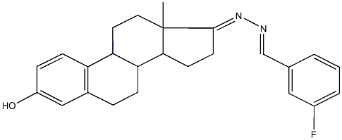 3-fluorobenzaldehyde [3-hydroxyestra-1,3,5(10)-trien-17-ylidene]hydrazone Structure