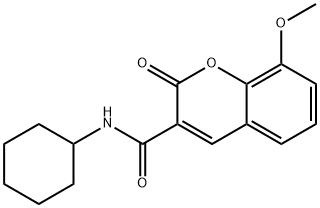 N-cyclohexyl-8-methoxy-2-oxo-2H-chromene-3-carboxamide Structure