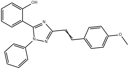 2-{3-[2-(4-methoxyphenyl)vinyl]-1-phenyl-1H-1,2,4-triazol-5-yl}phenol,120029-46-1,结构式