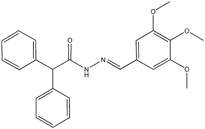 2,2-diphenyl-N'-(3,4,5-trimethoxybenzylidene)acetohydrazide 结构式