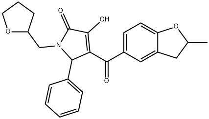 1212154-18-1 3-hydroxy-4-[(2-methyl-2,3-dihydro-1-benzofuran-5-yl)carbonyl]-5-phenyl-1-(tetrahydro-2-furanylmethyl)-1,5-dihydro-2H-pyrrol-2-one