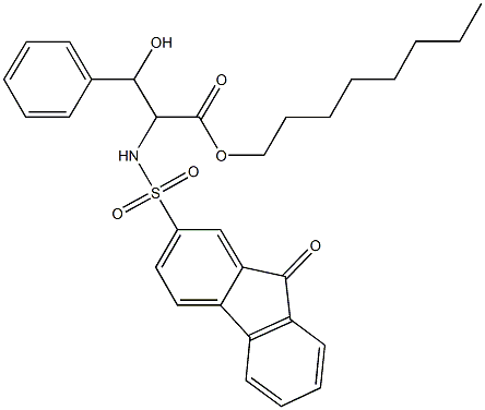 octyl 3-hydroxy-2-{[(9-oxo-9H-fluoren-2-yl)sulfonyl]amino}-3-phenylpropanoate|