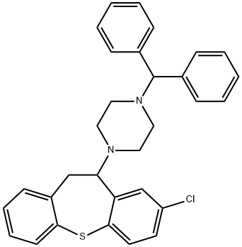 1-benzhydryl-4-(8-chloro-10,11-dihydrodibenzo[b,f]thiepin-10-yl)piperazine Structure