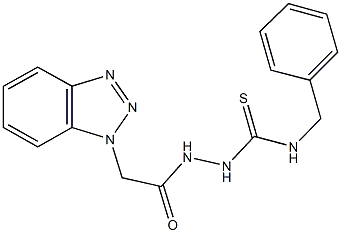 2-(1H-1,2,3-benzotriazol-1-ylacetyl)-N-benzylhydrazinecarbothioamide Structure