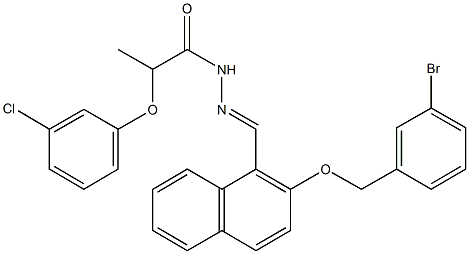 N'-({2-[(3-bromobenzyl)oxy]-1-naphthyl}methylene)-2-(3-chlorophenoxy)propanohydrazide Structure