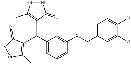 4-[{3-[(3,4-dichlorobenzyl)oxy]phenyl}(5-hydroxy-3-methyl-1H-pyrazol-4-yl)methyl]-3-methyl-1H-pyrazol-5-ol