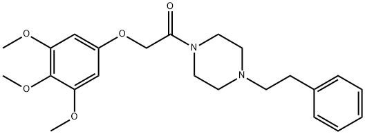 1-(2-phenylethyl)-4-[(3,4,5-trimethoxyphenoxy)acetyl]piperazine Structure