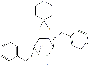 6,9-bis(benzyloxy)-spiro(2,4-dioxabicyclo[4.3.0]nonane-3,1'-cyclohexane)-7,8-diol|