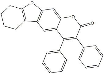 3,4-diphenyl-6,7,8,9-tetrahydro-2H-[1]benzofuro[3,2-g]chromen-2-one|
