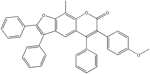 6-(4-methoxyphenyl)-9-methyl-2,3,5-triphenyl-7H-furo[3,2-g]chromen-7-one|