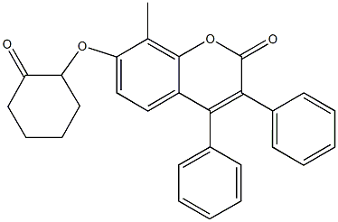 125426-86-0 8-methyl-7-[(2-oxocyclohexyl)oxy]-3,4-diphenyl-2H-chromen-2-one