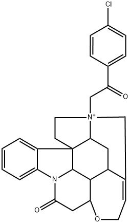 17-[2-(4-chlorophenyl)-2-oxoethyl]-9-oxo-12-oxa-8-aza-17-azoniaheptacyclo[15.5.2.0~1,18~.0~2,7~.0~8,22~.0~11,21~.0~15,20~]tetracosa-2,4,6,14-tetraene Struktur