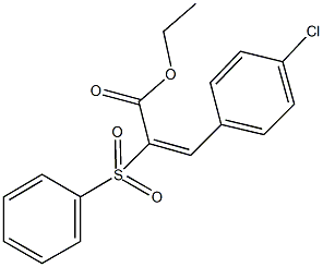ethyl 3-(4-chlorophenyl)-2-(phenylsulfonyl)acrylate Struktur