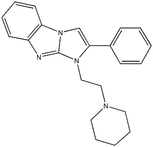 2-phenyl-1-[2-(1-piperidinyl)ethyl]-1H-imidazo[1,2-a]benzimidazole 结构式