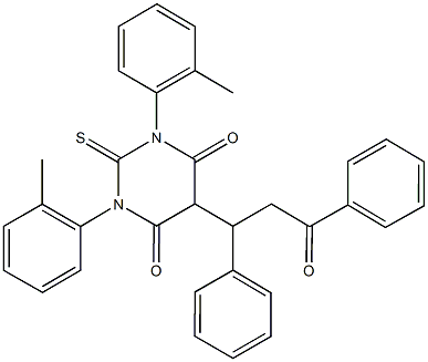 128721-64-2 1,3-bis(2-methylphenyl)-5-(3-oxo-1,3-diphenylpropyl)-2-thioxodihydro-4,6(1H,5H)-pyrimidinedione