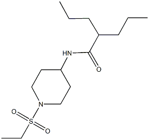 N-[1-(ethylsulfonyl)-4-piperidinyl]-2-propylpentanamide Structure