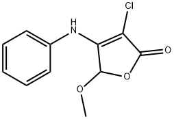 4-anilino-3-chloro-5-methoxy-2(5H)-furanone Structure