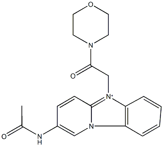 2-(acetylamino)-5-[2-(4-morpholinyl)-2-oxoethyl]pyrido[2,1-b]benzimidazol-5-ium Structure