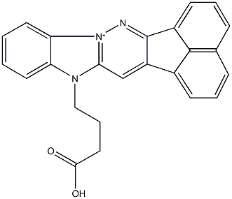 8-(3-carboxypropyl)-8H-acenaphtho[1',2':3,4]pyridazino[1,6-a]benzimidazol-13-ium 结构式